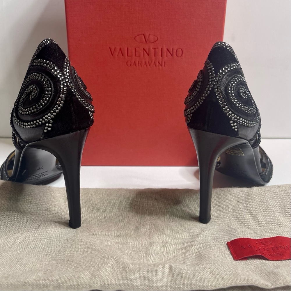 Valentino Diamante Netting D'Orsay Pump - Picture 9 of 11